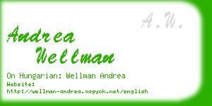 andrea wellman business card